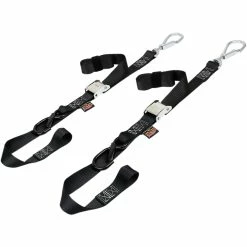 Powertye Cam Tie-downs With Soft Straps - 1.5" - Black