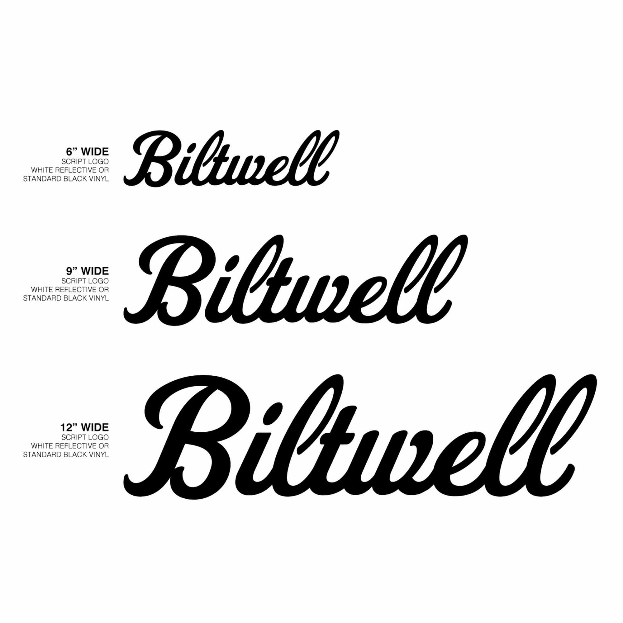 Biltwell Script Die Cut Sticker - Black - 9 Inch 2 Biltwell Script Die Cut Sticker - Black - 9 Inch - Image 2