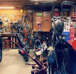 Lowbrow Customs Stamped Metal Shop Signs -Motorcycle Accessories Shop Logo Tin Sign Hanging 3