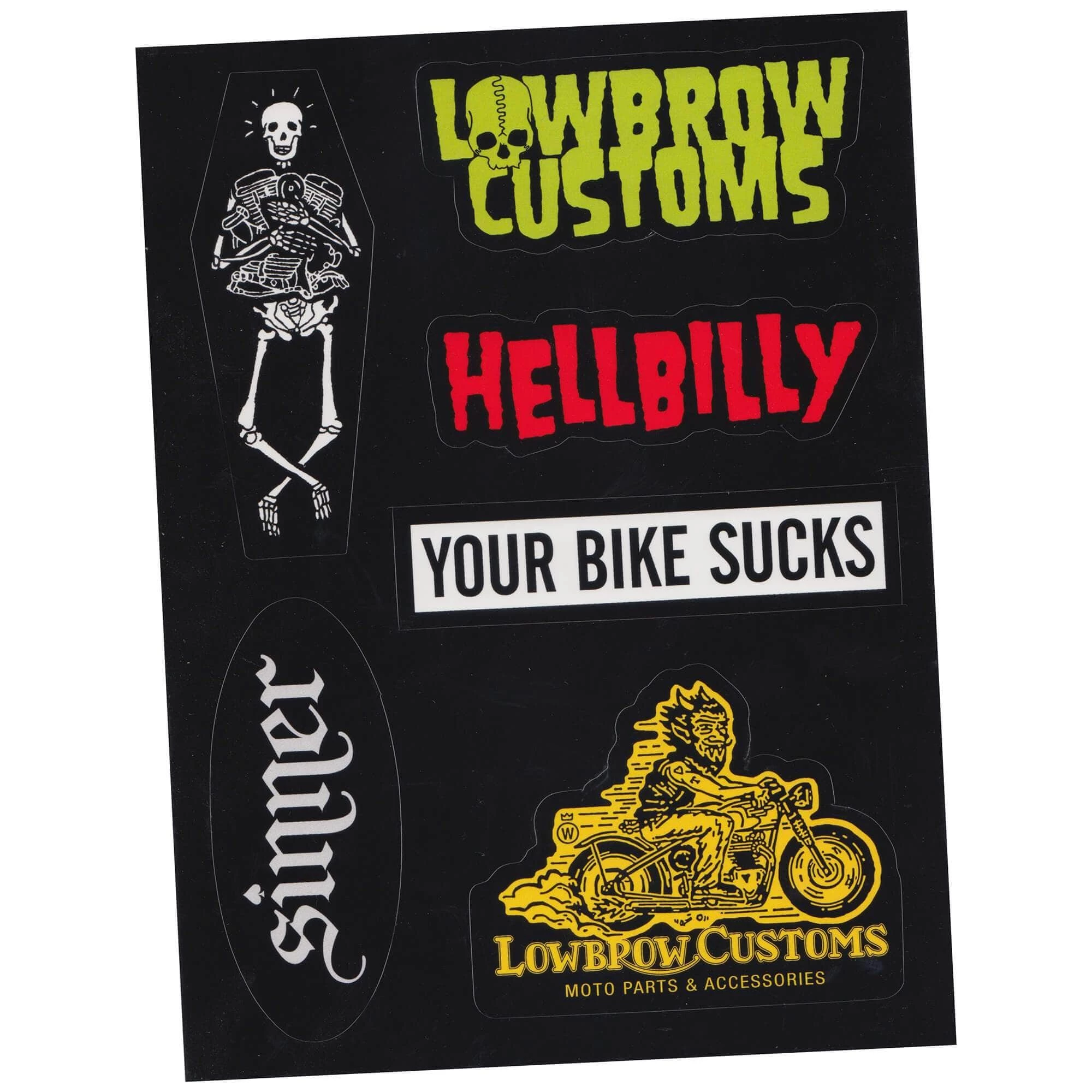 Lowbrow Customs Sticker Sheet No. 1 1 Lowbrow Customs Sticker Sheet No. 1