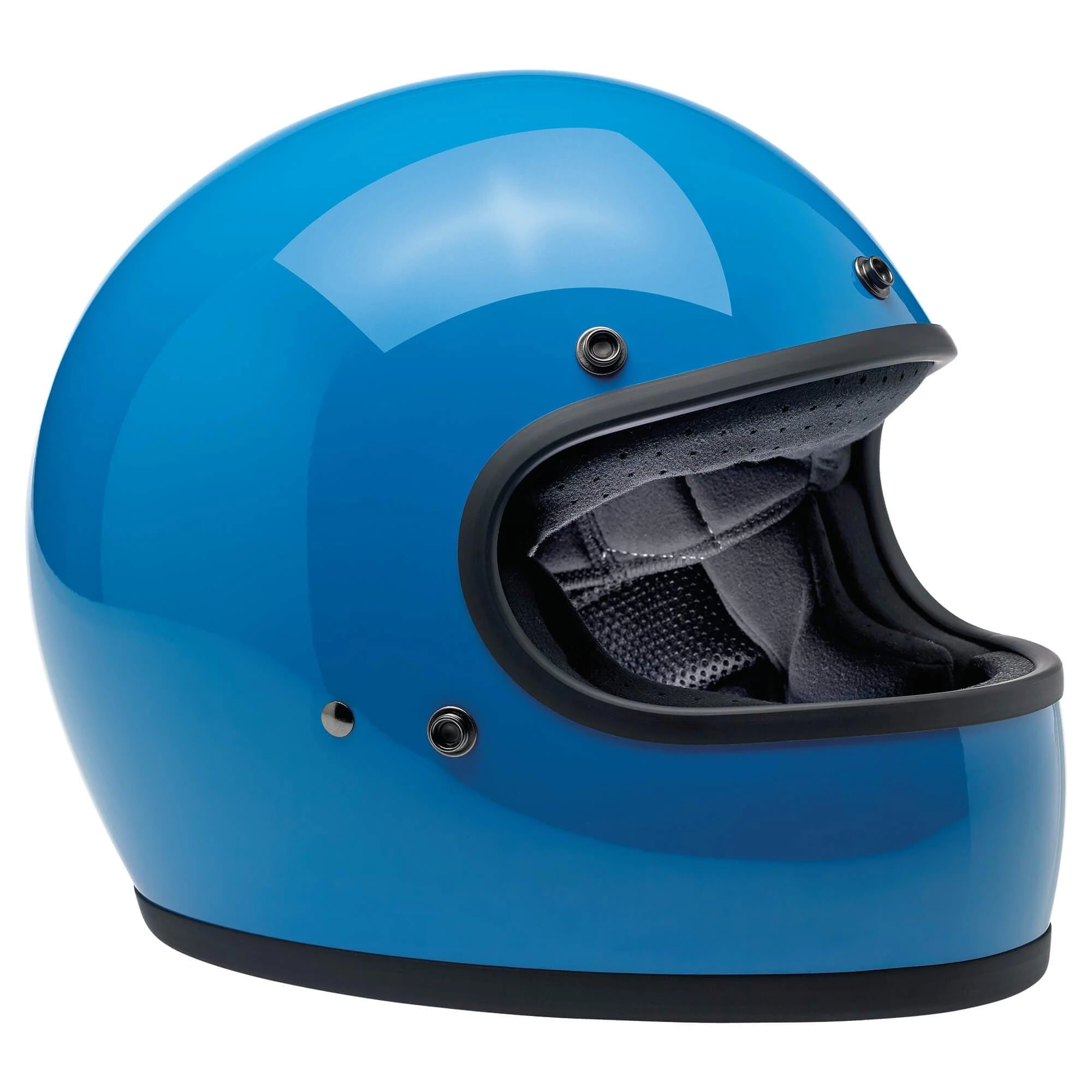 Biltwell Gringo DOT/ECE Approved Full Face Helmet - Gloss Tahoe Blue 4 Biltwell Gringo DOT/ECE Approved Full Face Helmet - Gloss Tahoe Blue - Image 4