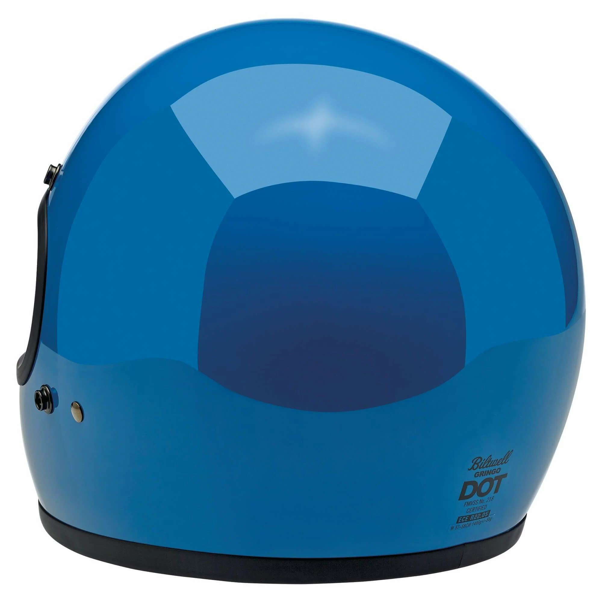 Biltwell Gringo DOT/ECE Approved Full Face Helmet - Gloss Tahoe Blue 7 Biltwell Gringo DOT/ECE Approved Full Face Helmet - Gloss Tahoe Blue - Image 7