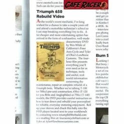 Lowbrow Customs Triumph 650 Rebuild DVD With Wes White - Triumph Motorcycle DVD -Motorcycle Accessories Shop large 126 triumph 650 engine motor rebuild dvd review cafe racer