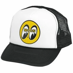 Mooneyes Moon Logo Trucker Hat- Black & White