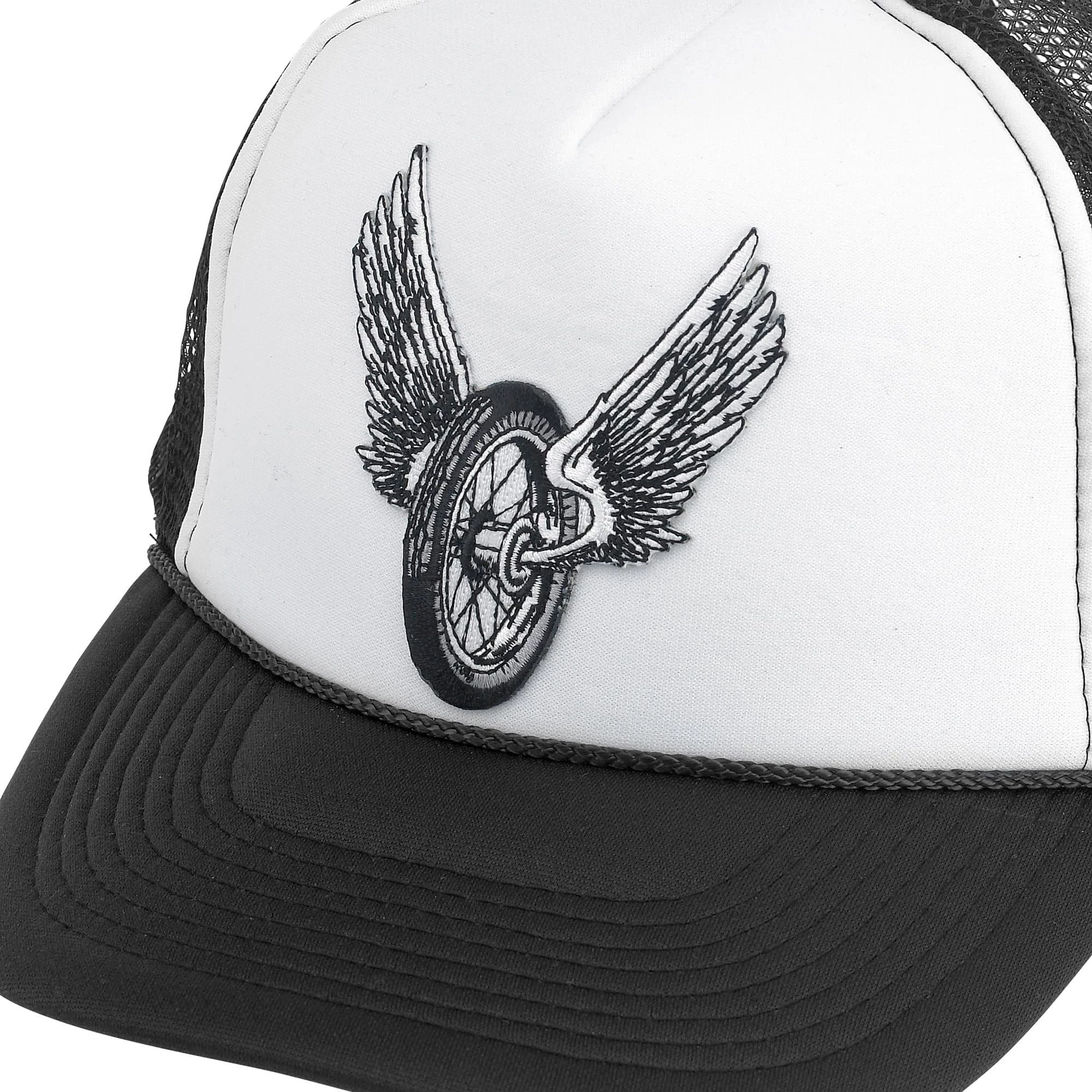 Lowbrow Customs Trucker Hat With Embroidered Winged Wheel Patch 2 Lowbrow Customs Trucker Hat With Embroidered Winged Wheel Patch - Image 2