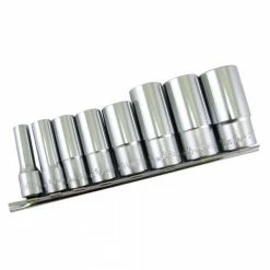 British Standard Whitworth 8 Pc 12-pt Deep Well Socket Set Koken 3/8" Drive