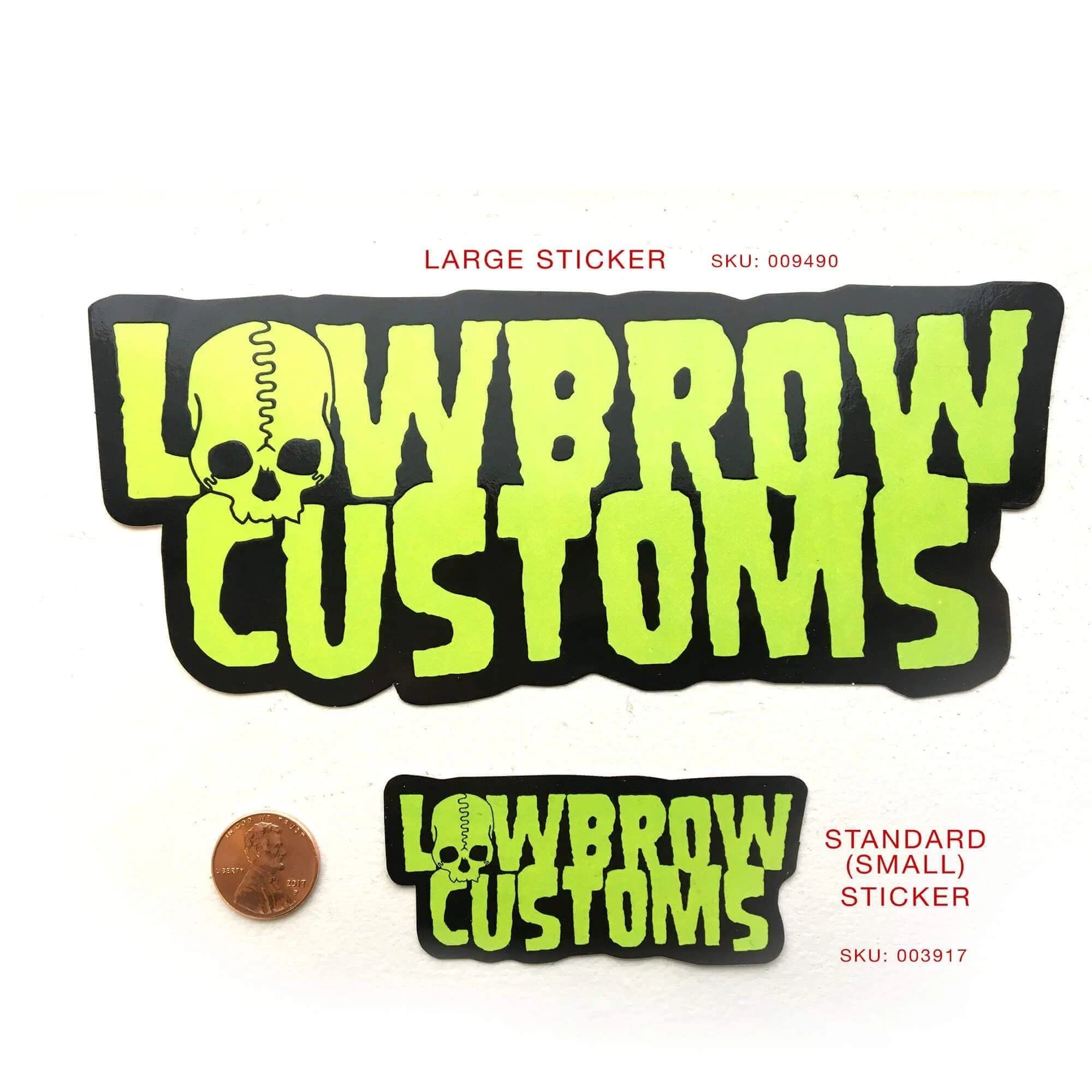 Lowbrow Customs Logo Sticker - Large 3 Lowbrow Customs Logo Sticker - Large - Image 3